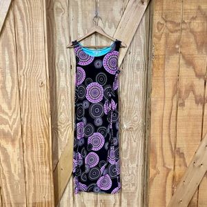 ROBBIE BEE Mandala Faux Wrap Maxi Dress